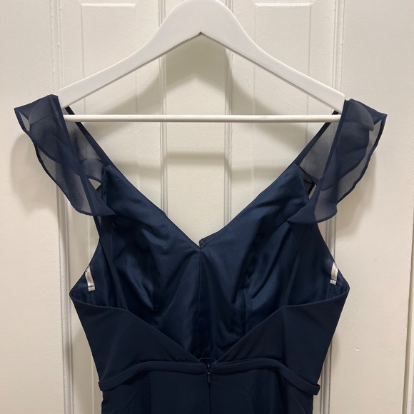Monique Lhuillier navy bridesmaid dress - Picture 4 of 5